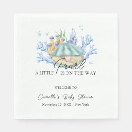 Ocean Pearl Under Sea Baby Dusche Empfang Serviette