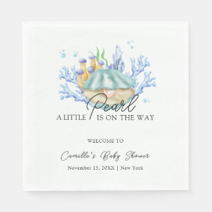Ocean Pearl Under Sea Baby Dusche Empfang Serviette