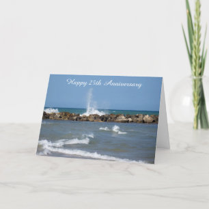 Ocean Personalisiert 25. Hochzeitstag Karte