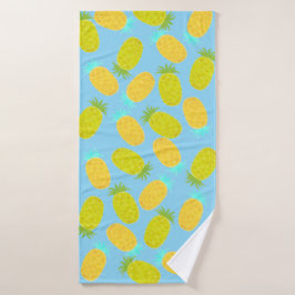 Ocean Pineapples Pattern Badehandtuch