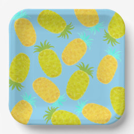 Ocean Pineapples Pattern Pappteller