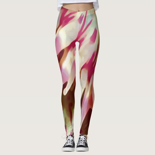 Ocean Pink Anemone Leggings (Vorderseite)
