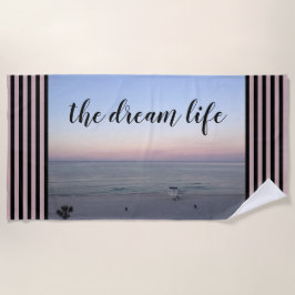 Ocean Pink Sunrise Dream Life Strandtuch