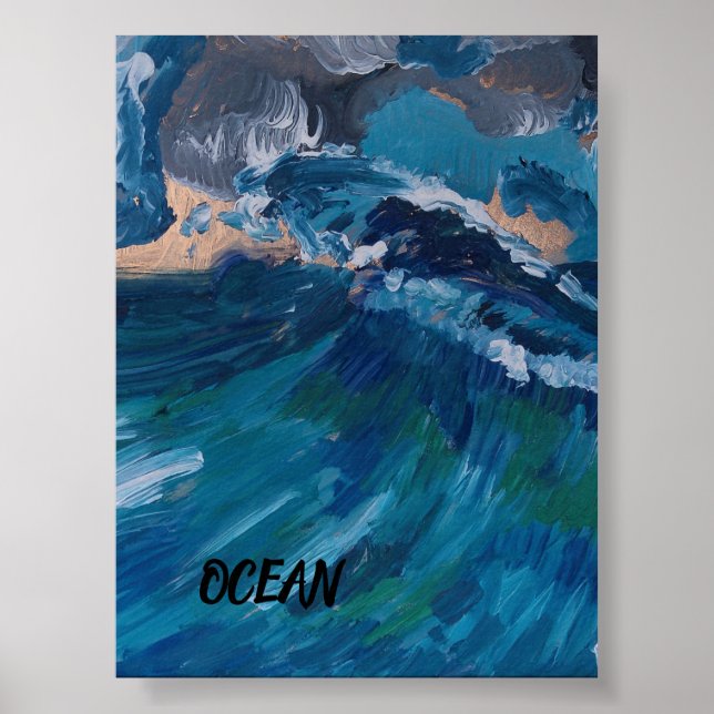 OCEAN POSTER VON KÜNSTLER PAULA REILLY. (Vorne)