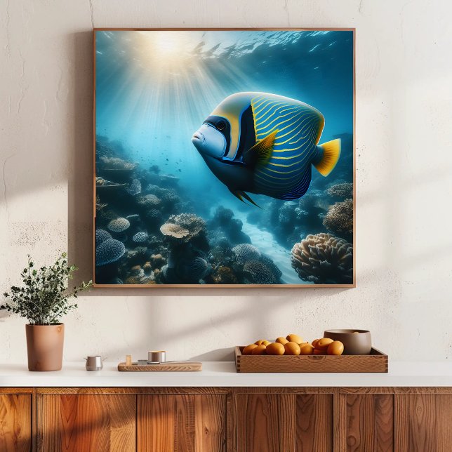Ocean Riff Kaiser Angelfish farbenfrohe Badezimmer Poster (Von Creator hochgeladen)