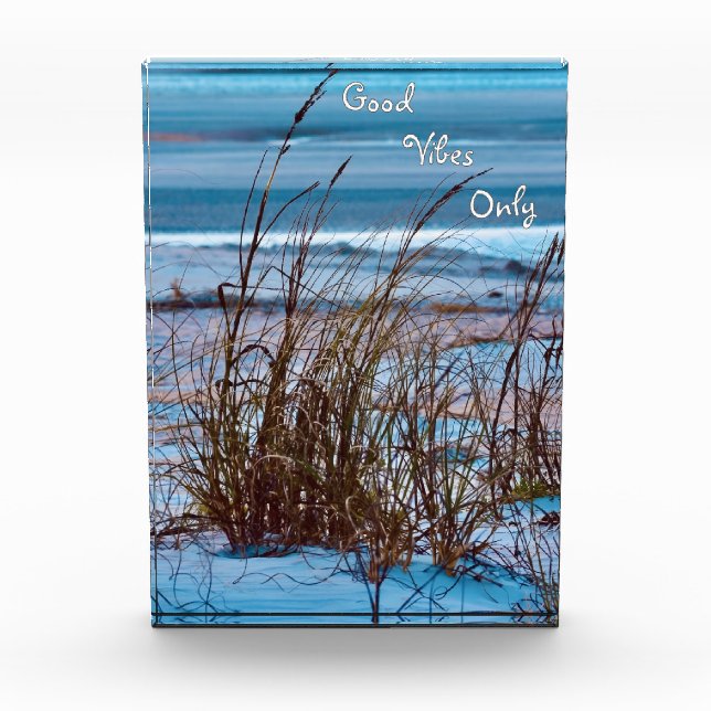 Ocean Sand Dunes Glass Fotoblock (Vorderseite)