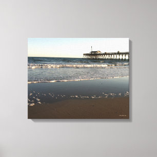 Ocean Scene mit Myrtle Beach Staat Park Pier Leinwanddruck