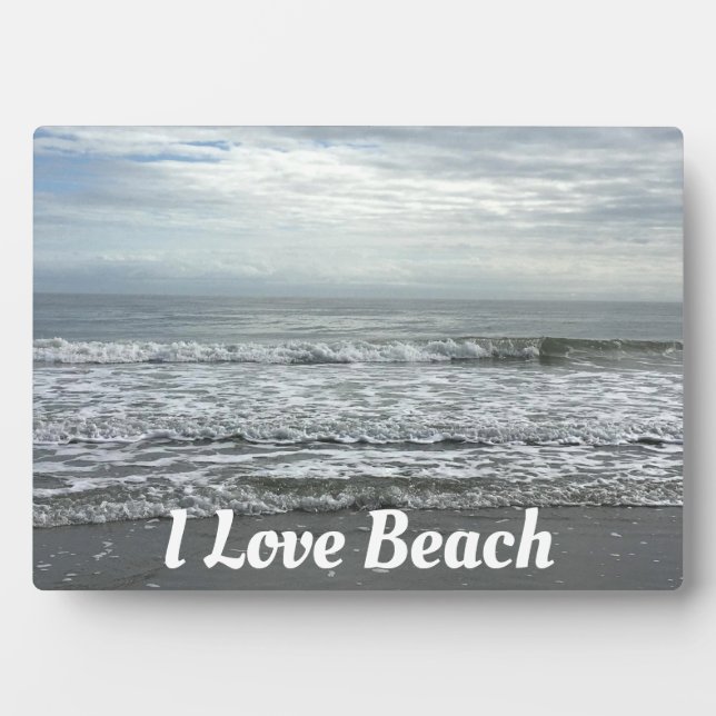 Ocean Sea Beach Water Foto Zitate Typografie Cool Fotoplatte (Vorderseite)