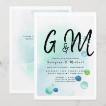 Ocean Sea Glass Ombre Türkis Blue Wedding