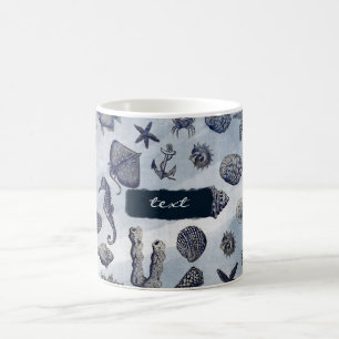 Ocean Sea Life Nautic Seashells Beach Tasse
