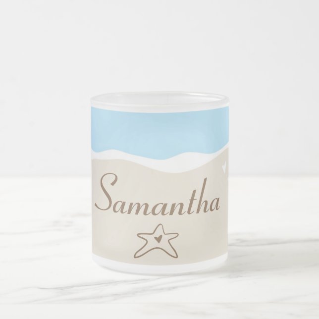 Ocean Sea Muschel Wasser Mattiertes Glas Kaffee Ta Mattglastasse (Mittel)