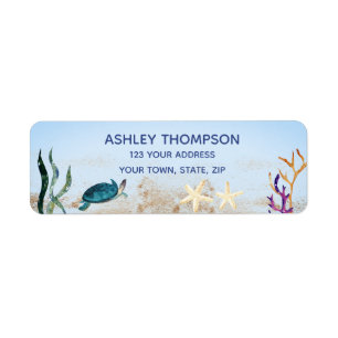 Ocean Sea Turtle Blue Boys Starfish Adresse
