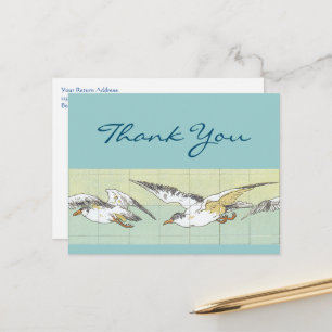 Ocean Seagull Tile Art Editing Vielen Dank Postkarte