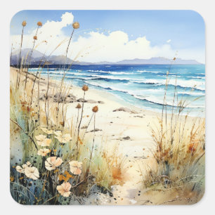 Ocean Seascape Quadratischer Aufkleber