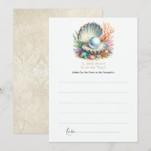 Ocean & Seashell Thema Kleine Pearl Baby Dusche