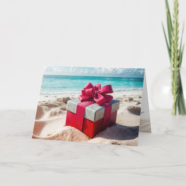 Ocean Seashore Weihnachtsgeschenk Feiertagskarte (Vorderseite)