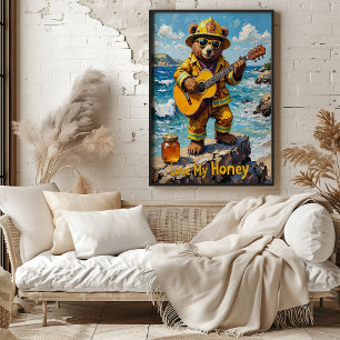 Ocean Serenade: Bär's Rocky Ballad Poster