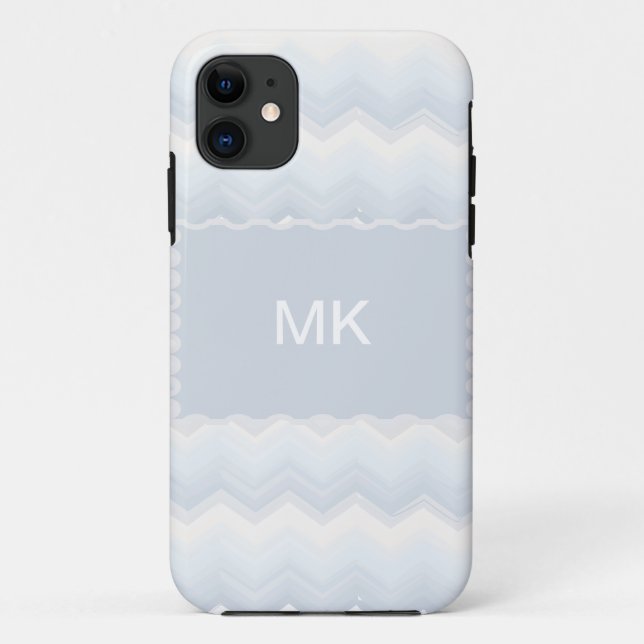 Ocean Shades Wasserfarbe Zickzack Case-Mate iPhone Hülle (Rückseite)