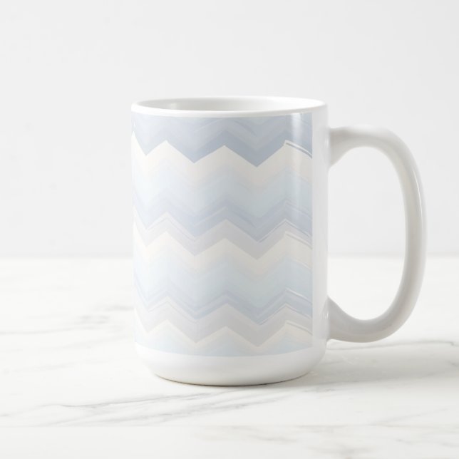 Ocean Shades Wasserfarbe Zickzack Kaffeetasse (Rechts)