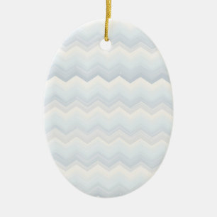 Ocean Shades Wasserfarbe Zickzack Keramik Ornament