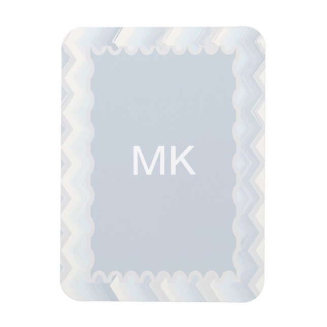 Ocean Shades Wasserfarbe Zickzack Magnet (Vertikal)