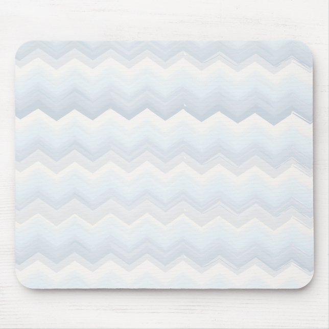 Ocean Shades Wasserfarbe Zickzack Mousepad (Vorne)