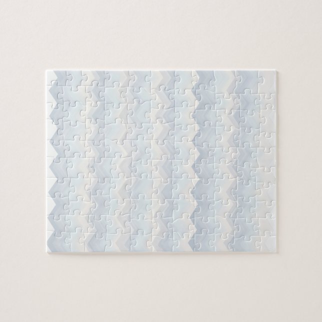 Ocean Shades Wasserfarbe Zickzack Puzzle (Horizontal)