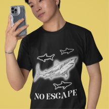 Ocean Shark No Escape Men's Graphic T-Shirt