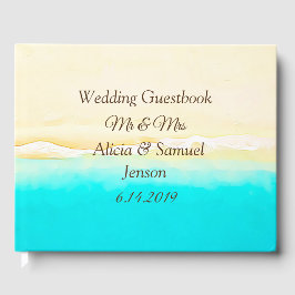 Ocean Shore Sandy Beach Wedding Gästebuch