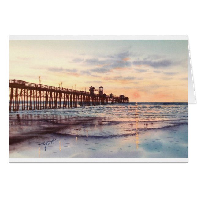 OCEAN SIDE PIER SUNSET (Vorderseite (Horizontal))
