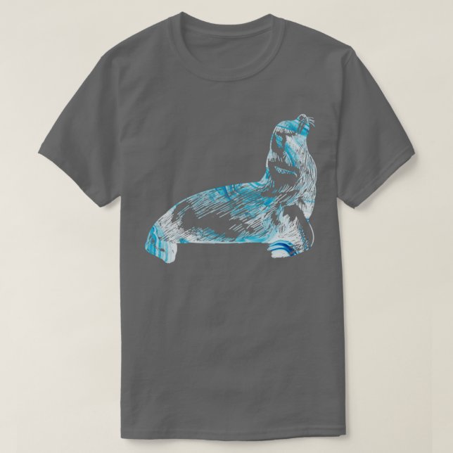 Ocean Siegel Wildlife Animal Gift Sea Lion T-Shirt (Design vorne)