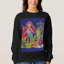 Ocean Siren: Langes rotes Haar Sweatshirt