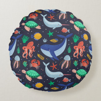 Ocean Sleep Rundes Kissen