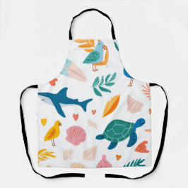 Ocean Soul All-Over Print Apron Gift Schürze
