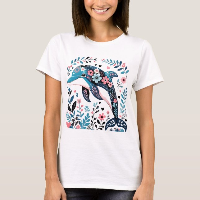 Ocean Spirit: Majestic Dolphin T - Shirt (Vorderseite)