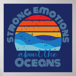 Ocean Sprichwort Retro Sunset Poster