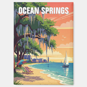 Ocean Springs Mississippi Travel Magnet