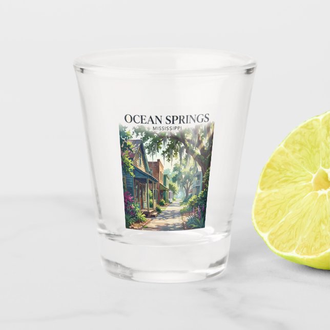 Ocean Springs USA Schnapsglas (Vorderseite)