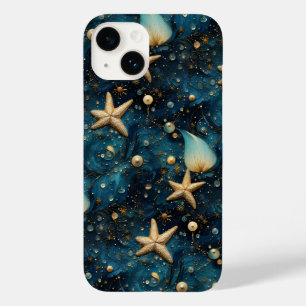 Ocean Starfish Muster iPhone 14 Hülle