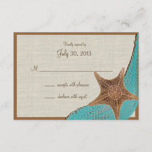 Ocean Starfish Response Card RSVP Karte