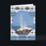 Ocean Step Father Birthday Karte<br><div class="desc">Greeting card ocean design step father birthday card that you can customise with any text of your choice. Should you require any help with customising then contact us through the link on this page. Ocean step dad birthday card</div>