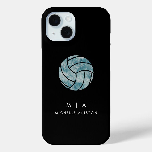 Ocean Summer Beach Waves Volleyball Personalisiert Case-Mate iPhone Hülle (Rückseite)