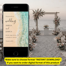 Ocean Summer Blue Beach White Sand Wedding Party