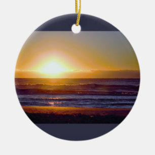Ocean Sunrise Foto Keramik Ornament