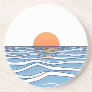Ocean Sunrise Sandstone Untersetzer