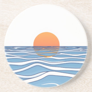 Ocean Sunrise Sandstone Untersetzer