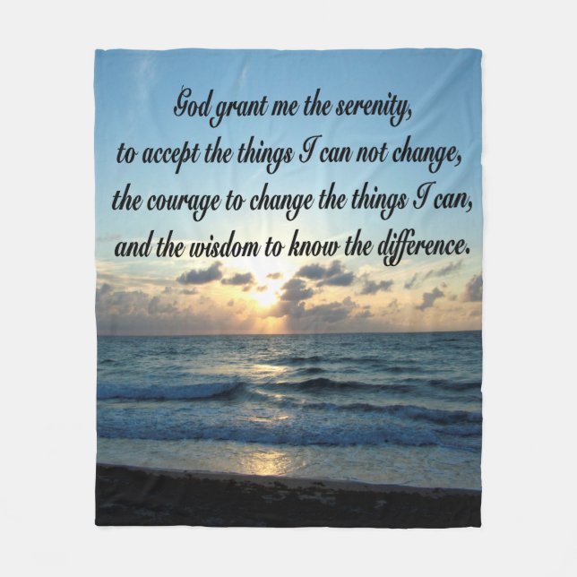 OCEAN SUNRISE SERENITY PRAYER FLEECE BLANKET (Vorderseite)