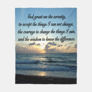 OCEAN SUNRISE SERENITY PRAYER FLEECE BLANKET