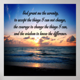 OCEAN SUNRISE SERENITY PRAYER ORIGINAL POSTER