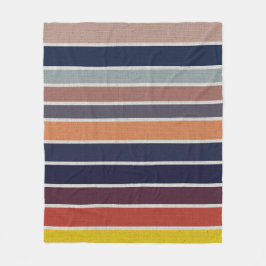 Ocean Sunrise Streifen Fleecedecke